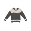 Fuza Wool Helga Sweater Round Neck, Coal