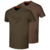 Härkila - Graphic T-shirt (2-pak) Medium Grøn/mørkebrun