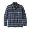 Patagonia Mens L/S Fjord Flannel Shirt, Independence / Navy