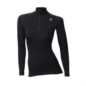 Aclima WarmWool Mockneck Womens, Jet Black