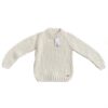 Fuza Wool Ladies Butterfly Sweater Round Neck, White