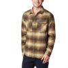 Columbia Outdoor Elements Stretch Flannel Mens, Olive Brown