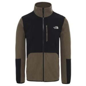 The North Face Mens Glacier Pro Full Zip, Taupe Green / Black