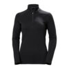Helly Hansen - Lifa Merino 1/2 Zip Dame Undertrøje Sort XS