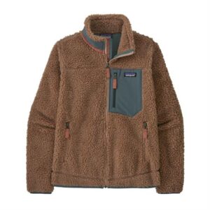 Patagonia Womens Classic Retro-X JAcket, Pampas Tan / Green