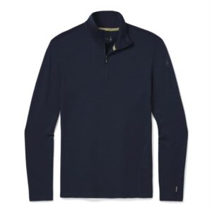 Smartwool Mens Thermal Merino Base Layer 1/4 Zip, Deep Navy