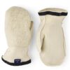 Hestra Heli Ski Wool Liner Mitt, Offwhite