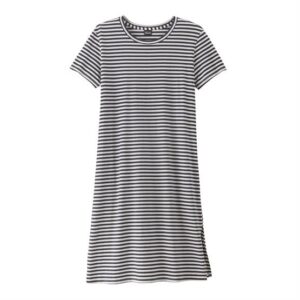 Patagonia Womens Regenerative Organic Cotton T-Shirt Dress, Field Day / New Navy